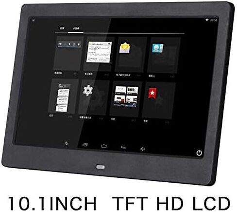 10-inch Black Digital Photo Frame, 1080P high-Definition Wall-Mounted Display, one-Button Operation, Supports SD/TF/USB Flash Drives, Suitable for Commercial Advertising. in Saudi Arabia