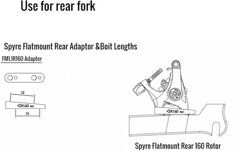 MTB Bike Disc Mount Adapter Adapter Front Fracket Ultralight Bracket PM AB إلى PM محول الفرامل لـ 140 160 180 203mm (R203 B إلى A) in Saudi Arabia