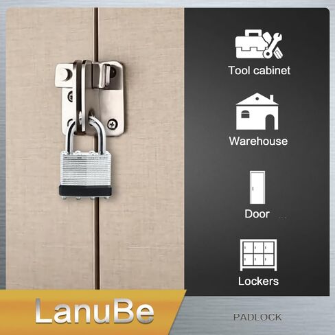 LanuBe Lock Laminated keyed Padlock (1-9/16", 40mm), keyed Alike Locks, Normal Shackle, Pack of 12 in Kuwait