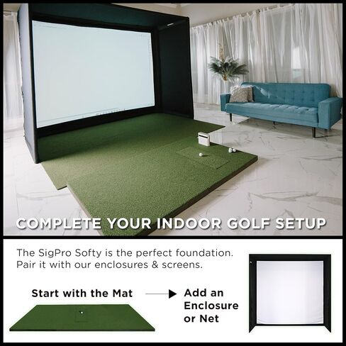SIGPRO SOFTY GOLF MAT - جودة متميزة ودائمة - لممارسة الجولف الداخلية الواقعية - مصنوعة في الولايات المتحدة الأمريكية in Kuwait