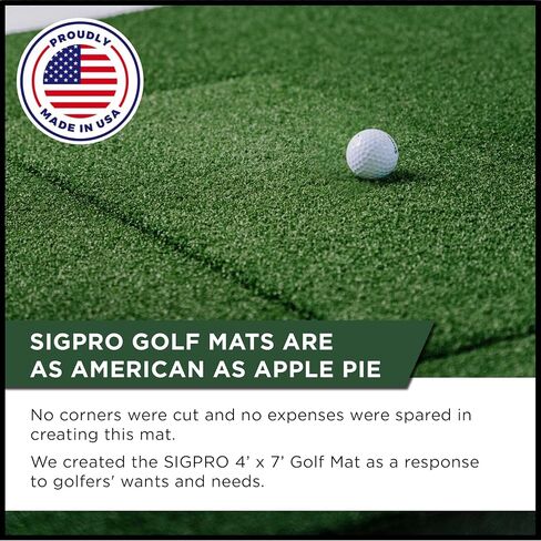 SIGPRO SOFTY GOLF MAT - جودة متميزة ودائمة - لممارسة الجولف الداخلية الواقعية - مصنوعة في الولايات المتحدة الأمريكية in Kuwait