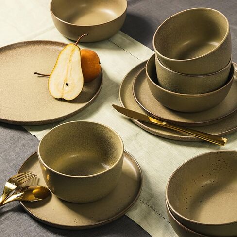 Gibson Soho Lounge Square Porcelain Chip and Scratch Resistant Dinnerware Set, Service for 4 (16pc), White in Saudi Arabia