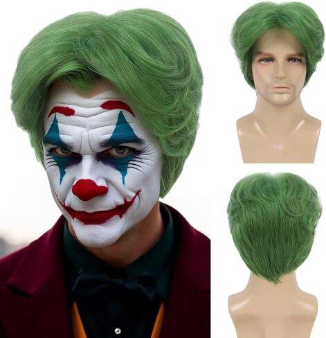 STfantasy Attack on Titan Levi Cosplay Men Wigs Short Straight Middle Part Hair (Black) in Kuwait