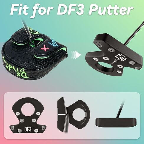 Craftsman Golf DF3 Putter Cover Golf Headcover Fits for LAB DF3 Center Shaft Birdie Design with Magnetic Closure in Saudi Arabia