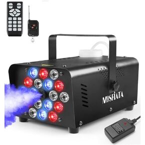 آلة الضباب Mosfiata مع مصابيح LED Smoke Machine 600W RGB ، 2300 رذاذ CFM ، التحكم عن بعد ، مثالي لعيد الهالوين ، عيد الميلاد ، حفل زفاف ، حفلة ، نادي ، دي جي آثار المرحلة in Kuwait