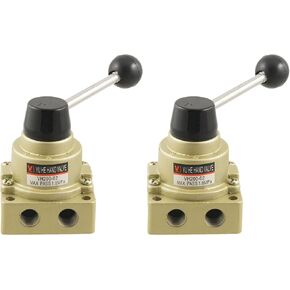 YXQ 1/4PT Rotary Hand Lever Valve 3 Position 3 Ports 2 Ways Pneumatic Air Flow Control VH200-02 in Saudi Arabia