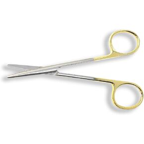 Cynamed TC Mayo Dissecting Scissors with Tungsten Carbide Inserts and Gold Rings - Long, Thick Precision Shears - Medical Grade Premium Quality Stainless Steel (6.75 in, Straight Blades) in Kuwait