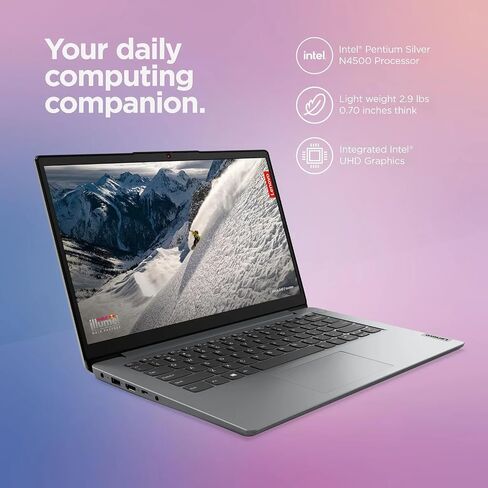 كمبيوتر محمول Lenovo IdeaPad 14 بوصة 2025، ذاكرة وصول عشوائي 20 جيجابايت، تخزين 1.1 تيرابايت (500 جيجابايت SSD + 128 جيجابايت eMMC + 500 جيجابايت تحويلة)، معالج Intel Core، رسومات UHD، بطارية طويلة WiFi-6، MarxsolAccessory، مكتب لمدة عام 365، Win 11 in Kuwait
