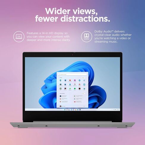 كمبيوتر محمول Lenovo IdeaPad 14 بوصة 2025، ذاكرة وصول عشوائي 20 جيجابايت، تخزين 1.1 تيرابايت (500 جيجابايت SSD + 128 جيجابايت eMMC + 500 جيجابايت تحويلة)، معالج Intel Core، رسومات UHD، بطارية طويلة WiFi-6، MarxsolAccessory، مكتب لمدة عام 365، Win 11 in Kuwait