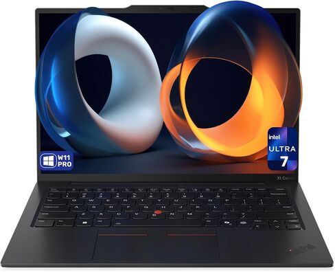 Lenovo Thinkpad X1 Carbon Gen 13 Aura Edition Laptop, Intel Ultra 7-265U, 32 GB LPDDR5x RAM, 2 TB PCIe SSD, 14" WUXGA (1920x1200) Display, Integrated Intel Graphics, Backlit Keyboard, W11 Pro, Black in Saudi Arabia