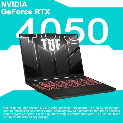 ASUS TUF A16 Gaming Laptop, 16" WUXGA 144Hz, AMD Ryzen 7 7445HS, GeForce RTX 4050, 32GB RAM 1TB PCIe SSD, Webcam, 256gb 9H Docking Station, Backlit Keyboard, Windows 11 Home, Gray in Saudi Arabia
