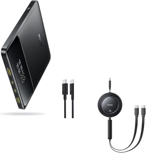 Baseus شاحن محمول للكمبيوتر المحمول 100 واط وكابل USB C قابل للسحب 100 واط in Saudi Arabia