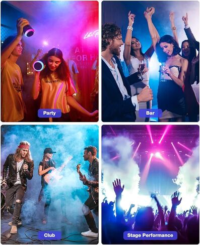 آلة الضباب Mosfiata مع مصابيح LED Smoke Machine 600W RGB ، 2300 رذاذ CFM ، التحكم عن بعد ، مثالي لعيد الهالوين ، عيد الميلاد ، حفل زفاف ، حفلة ، نادي ، دي جي آثار المرحلة in Kuwait
