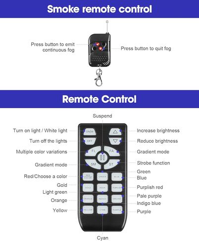 آلة الضباب Mosfiata مع مصابيح LED Smoke Machine 600W RGB ، 2300 رذاذ CFM ، التحكم عن بعد ، مثالي لعيد الهالوين ، عيد الميلاد ، حفل زفاف ، حفلة ، نادي ، دي جي آثار المرحلة in Kuwait