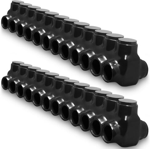 Ohlectric 2 Pack - موصل سلك معزول 10 مدخل جانبي مزدوج للمنفذ لمدة 250-6 مجموعة من الأسلاك مع المسمار السداسي 5/16 ، مملوءة مسبقًا بمثبط أكسيد - موصلات سلكية ، موصلات كهربائية ، صنبور الأسلاك in Saudi Arabia