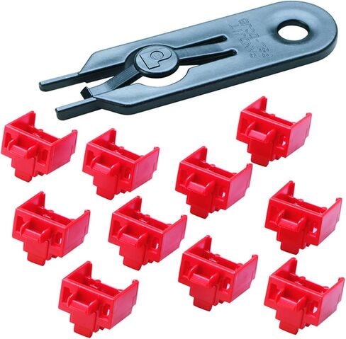 جهاز Panduit Blockout لمقابس RJ45، أصفر، بولي كربونات، -30 إلى 200 درجة فهرنهايت، يتضمن 5 أدوات إزالة، (عبوة من 100) in Saudi Arabia