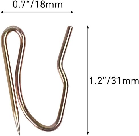 Stainless Steel Curtain Hooks - Rustproof Silver Hooks for Door/Shower/Window Curtains-100Pcs (Silver) in Saudi Arabia