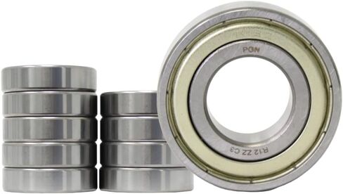 محامل PGN (10 عبوات) R12-ZZ - محمل كروي مختوم من الصلب الكروم المشحم - محامل 3/4 بوصة × 1-5/8 بوصة × 7/16 بوصة مع درع معدني ودعم دورة في الدقيقة العالية in Saudi Arabia