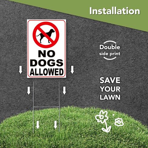 لافتة بعبارة No Dogs Allowed - No Dogs Allowed - No Dogs Sign - No Dogs Allowed - No Dogs You Dog - No Dogs On Lawn - لافتة للكلاب للسياج - لافتات للكلاب لديكور المنزل - كلاب اوف جراس in Kuwait