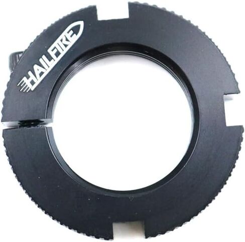 HAILFIRE 7/8x14 حلقة قفل مسمار متقاطع من الألومنيوم المؤكسد الأسود مع حافة مخرشة وفتحات لمفتاح C Adj 3 قطعة in Saudi Arabia