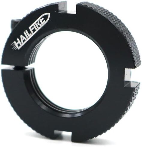 HAILFIRE 7/8x14 حلقة قفل مسمار متقاطع من الألومنيوم المؤكسد الأسود مع حافة مخرشة وفتحات لمفتاح C Adj 3 قطعة in Saudi Arabia