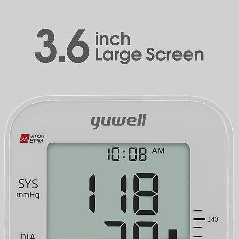 yuwell Blood Pressure Monitor for Home Use, Digital Monitors with Wide Range Arm Cuff, 99 Memories and Voice Broadcating, Batteries and AC Adapter inluded, Style 660 Series in Saudi Arabia