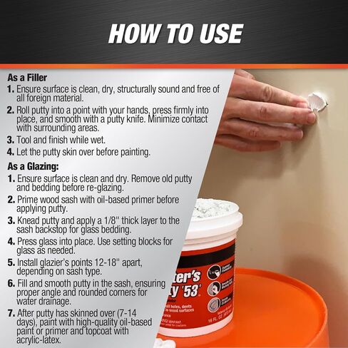1/2 pt Dap 12240 #53 Painter's Putty White Professional Painter's Putty in Kuwait