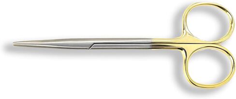 Cynamed TC Mayo Dissecting Scissors with Tungsten Carbide Inserts and Gold Rings - Long, Thick Precision Shears - Medical Grade Premium Quality Stainless Steel (6.75 in, Straight Blades) in Kuwait