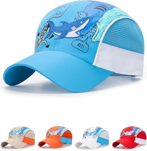 LLmoway Breathable Kids Sun Protection Ball Cap Quick Dry Mesh Sports Hats in Kuwait