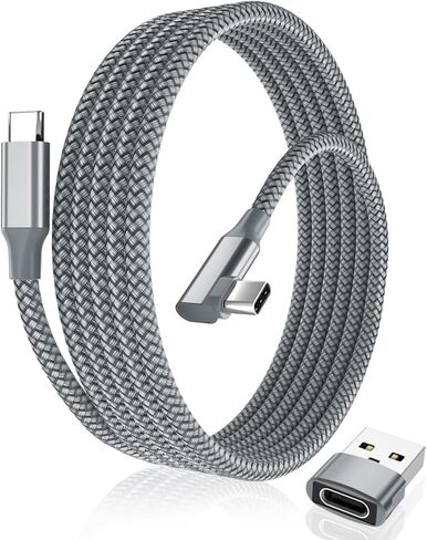 سلك شاحن هواء Elebase لهاتف iPhone 17 16 Pro Max بطول 10 أقدام مع محول كتلة USB، كابل طاقة شحن USBC بزاوية يمين 100 وات للسيارة، Apple iPhone 15 16e، Samsung S25 S24 Ultra، iPad 11 10، Google Pixel 9 8 in Kuwait