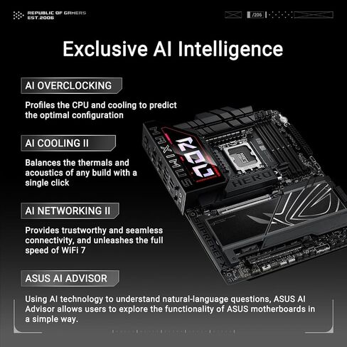 اللوحة الأم Mavark Asus ROG Maximus Hero Z890 LGA 1851 ATX مع ذاكرة DDR5 متقدمة جاهزة للكمبيوتر الشخصي وواي فاي 7 + Intel Core Ultra 9 285K 24 نواة 5.7 جيجاهرتز in Kuwait