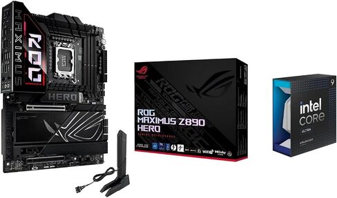 اللوحة الأم Mavark Asus ROG Maximus Hero Z890 LGA 1851 ATX مع ذاكرة DDR5 متقدمة جاهزة للكمبيوتر الشخصي وواي فاي 7 + Intel Core Ultra 9 285K 24 نواة 5.7 جيجاهرتز in Kuwait