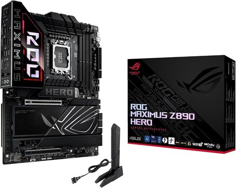 اللوحة الأم Mavark Asus ROG Maximus Hero Z890 LGA 1851 ATX مع ذاكرة DDR5 متقدمة جاهزة للكمبيوتر الشخصي وواي فاي 7 + Intel Core Ultra 9 285K 24 نواة 5.7 جيجاهرتز in Kuwait
