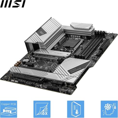 اللوحة الأم MSI PRO Z790-A MAX WiFi ProSeries (تدعم معالجات Intel الجيل 12/13/14، LGA 1700، DDR5، PCIe 5.0، M.2، 2.5 جيجابت في الثانية LAN، USB 3.2 Gen2، Wi-Fi 7، ATX) (متجدد) in Saudi Arabia