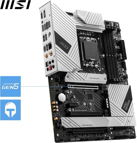 اللوحة الأم MSI PRO Z790-A MAX WiFi ProSeries (تدعم معالجات Intel الجيل 12/13/14، LGA 1700، DDR5، PCIe 5.0، M.2، 2.5 جيجابت في الثانية LAN، USB 3.2 Gen2، Wi-Fi 7، ATX) (متجدد) in Saudi Arabia
