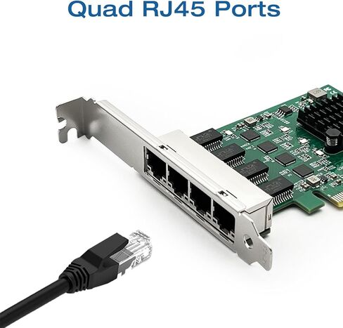 بطاقة واجهة شبكة جيجابت إيثرنت 100M/1000M/2.5G (NIC) منافذ RJ45 نحاسية مزدوجة، مع شريحة Realtek RTL8125، PCIE X1، تدعم Windows Server/Ubuntu/Centos/Debian in Kuwait
