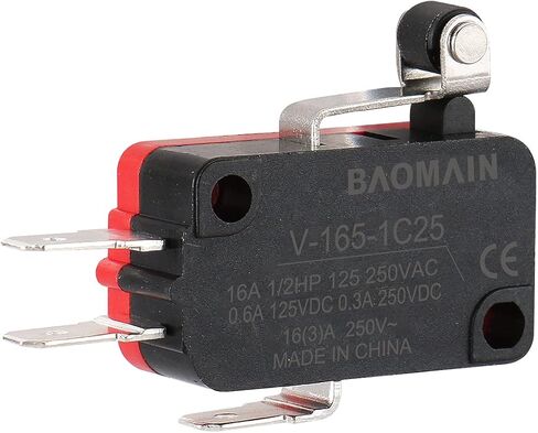 Baomain Micro Switch V-162-1C25 SPDT 3P رافعة مفصلية قصيرة مستقيمة حزمة مؤقتة من 5 in Saudi Arabia