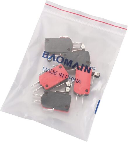 Baomain Micro Switch V-162-1C25 SPDT 3P رافعة مفصلية قصيرة مستقيمة حزمة مؤقتة من 5 in Saudi Arabia