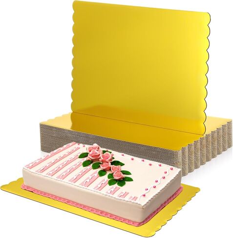 Maxdot 30 PCS 19 × 14 بوصة ألواح كعكة المستطيل القابلة للتصرف في حائط واحد وسادة كعكة من لوحة الحلوى القاعدة الحلوى المقاومة للمعجن in Saudi Arabia