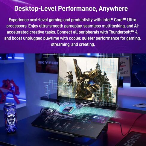 كمبيوتر محمول للألعاب Lenovo Legion Pro 5i - Intel Core Ultra 9 275HX، NVIDIA GeForce RTX 5070 Ti، شاشة 16 بوصة QHD+ 240 هرتز، Windows 11 Pro، Wi-Fi 7، لوحة مفاتيح بإضاءة خلفية RGB، 64 جيجابايت DDR5 + 4 تيرابايت SSD، مع وسادة تبريد in Kuwait