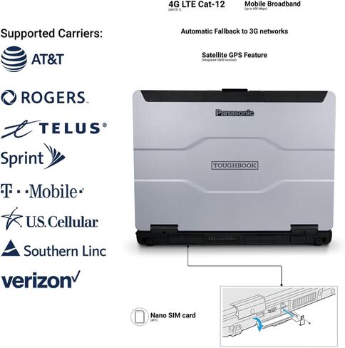 باناسونيك Toughbook 55، FZ-55 MK2، Core i5-11th Gen، حتى 4.4 جيجا هرتز، 14 بوصة FHD، متعدد اللمس، 32 جيجا، 1 تيرابايت SSD، 4G LTE، Wi-Fi 6، كاميرا ويب، بدون USB-C، Intel Iris Xe Graphics، Windows 11 Pro in Saudi Arabia