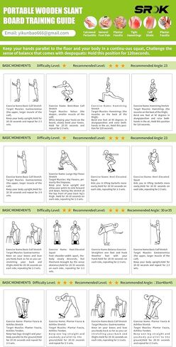 Portable Slant Board for Calf Stretching, 350 Lbs Weight Capacity, Adjustable Wooden Incline Board for Calf Stretcher, Physical Therapy Equipment for Leg, Knees, Heel, Ankle in Kuwait