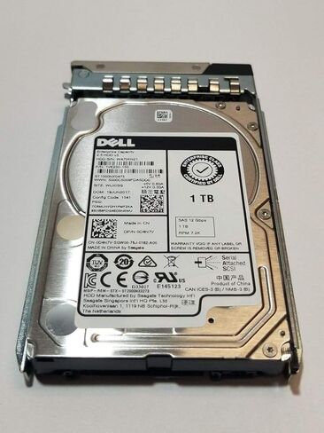 Seagate 1TB HDD 7.2K RPM 2.5" 12Gb/s SAS محرك الأقراص الصلبة الموديل: ST1000NX0473 DP/N: D4N7V (متجدد) in Kuwait