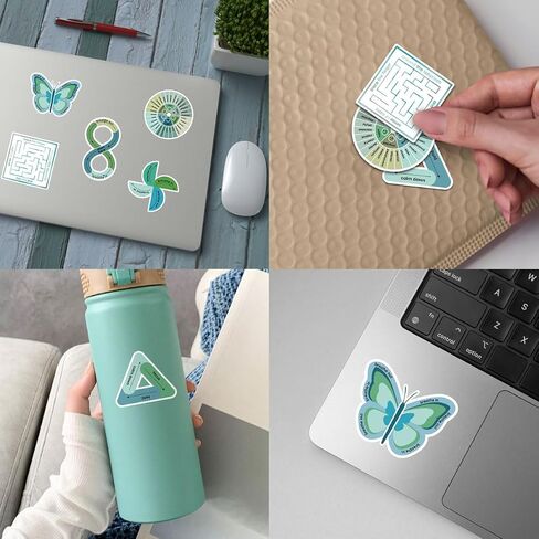 36Pcs Anxiety Sensory Stickers Calming ADHD Mood Calming Therapy Decal Vinyl Textured Anxiety Sensory Sticker School Counselor Breathing Mindfulness Fidget Anxiety Relief Office Classroom (S3, 3") in Saudi Arabia