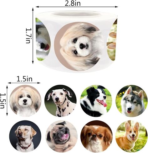 500PCS Cat Sticker Realistic Cute Kitten Roll Stickers for Party Favor Holiday Envelope Seal Classroom Reward Sticker 1Rolls in Saudi Arabia
