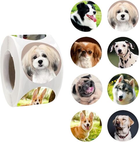 500PCS Cat Sticker Realistic Cute Kitten Roll Stickers for Party Favor Holiday Envelope Seal Classroom Reward Sticker 1Rolls in Saudi Arabia