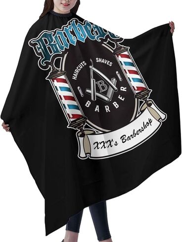 Custom Waterproof Barber Cape, Add Your Photo Text Personalized Barbershop Salon Cape for Men, Customized Hair Cutting Cape in Saudi Arabia