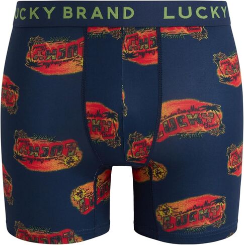 ملابس داخلية نشطة للرجال من Lucky Brand - 8 قطع من سراويل بوكسر رياضية ناعمة الأداء (S-XL) in Kuwait