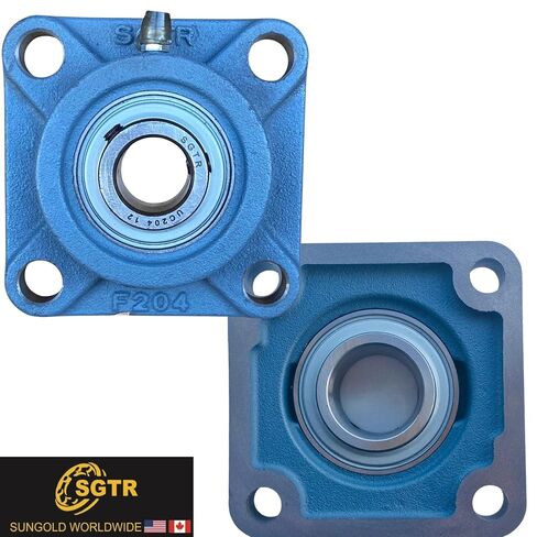 2 حزمة متميزة UCF207-20 محمل وسادة شفة مربعة ، الصف الصناعي الثقيل ، وحدات 1-1/4 بوصة ، ختم واقٍ فائق ، تحالف الذاتي ، الصلب الكروم وحدات الحديد الزهر الصلبة in Kuwait