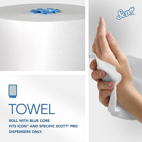 مناشف Scott® Pro™ ذات رول صلب (43961)، مع جيوب امتصاص™، للموزعات ذات النواة الخضراء، بيضاء، (900'/لفة، 6 لفات/علبة، 5400'/علبة) in Saudi Arabia